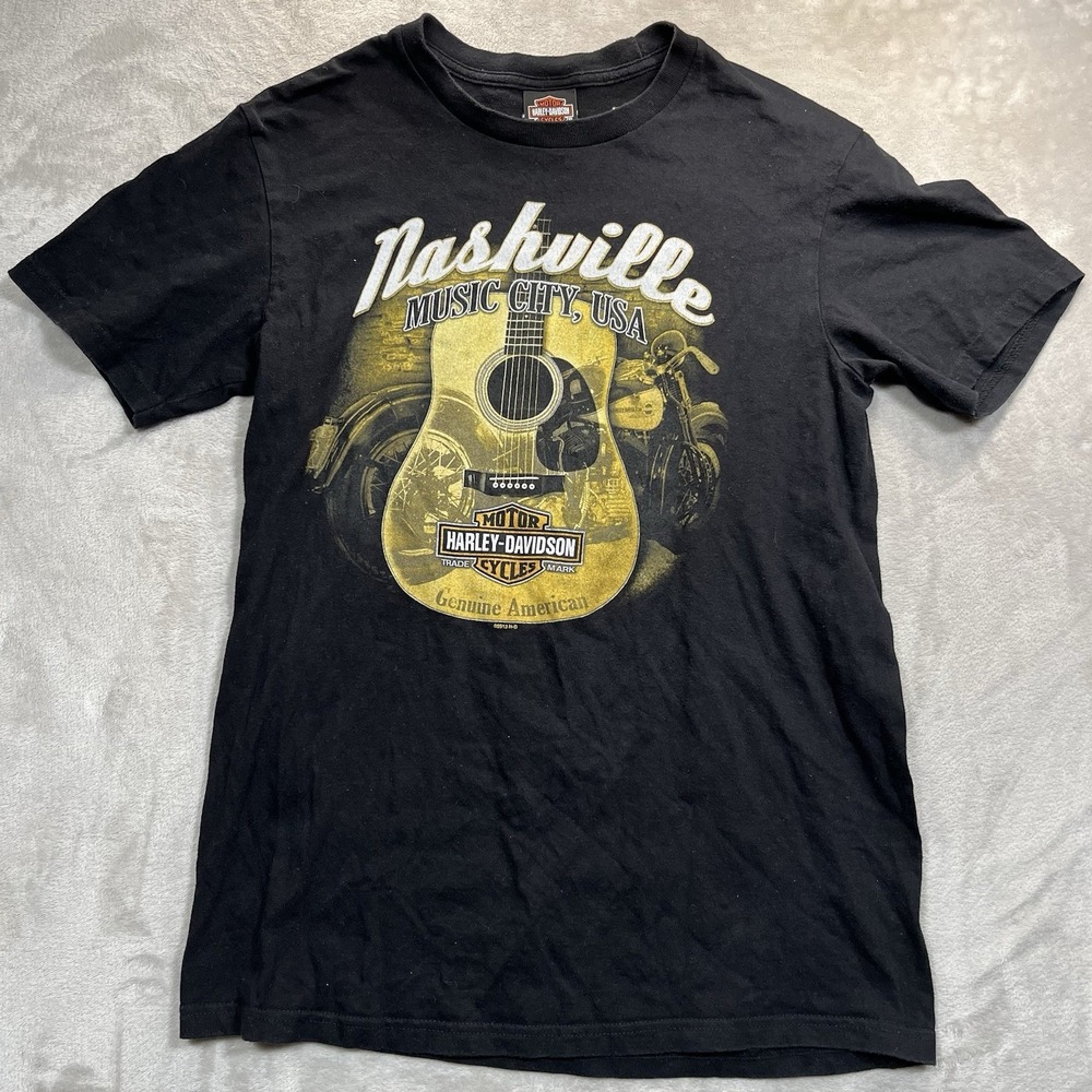 Harley-Davidson Boswell's Music City Nashville TN Guitar Graphic T-Shirt